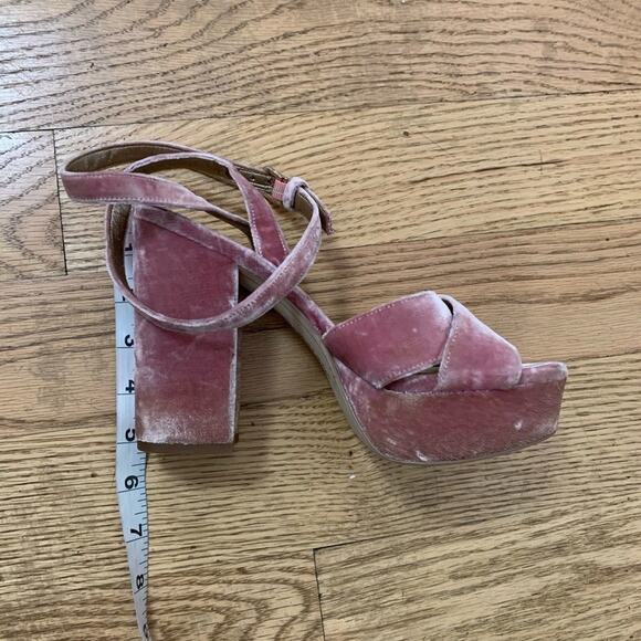 SAM ELDERMAN VELOUR‎ OPEN TOE SANDALS SIZE 7 - Picture 6 of 6